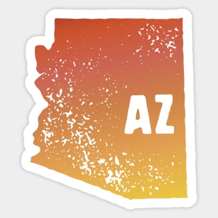 US state pride: Stamp map of Arizona (AZ letters cut out) Sticker